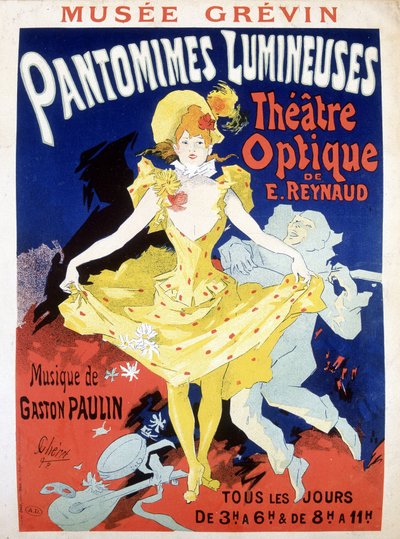 Affiche pour le spectacle quotidien « Pantomimes Lumineuses » Théâtre Optique de Reynaud - Unknown artist