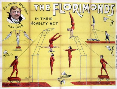 Affiche pour le spectacle des Florimonds, trapézistes - Unknown artist