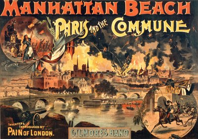 Affiche du spectacle "Paris et la Commune" à Manhattan Beach par la bande de Gilmore, sd. vers 1891 - Unknown artist