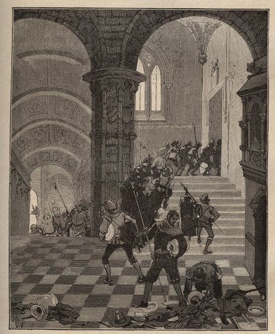 Destruction de la fabrique Henri II lors du pillage du château d