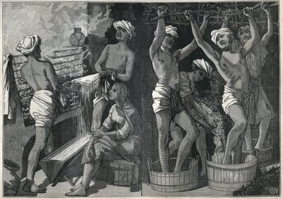 Préparation de la laque en Inde. Gravure de 1885 dans « Les arts et métiers illustrés » par Adolphe Bitard - Unknown artist