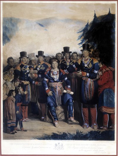 Présentation du chef nouvellement élu des Hurons du Canada - Unknown artist