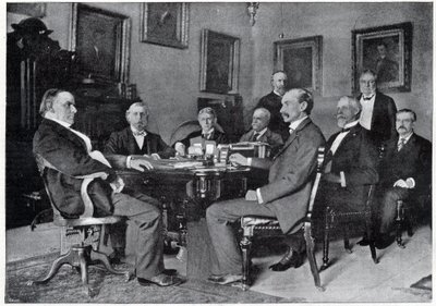 Le président McKinley et son cabinet à la Maison Blanche - Unknown artist