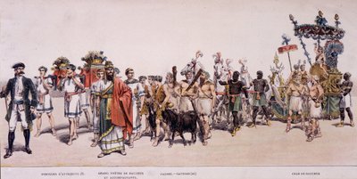 Procession des moissonneurs et char de Bacchus (Bacco) - dans « Album officiel de la fête des vignerons » - Unknown artist