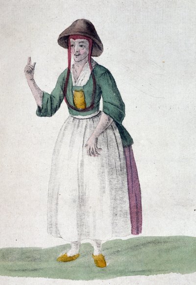 Femme quaker - dessin, début 19e siècle - Unknown artist