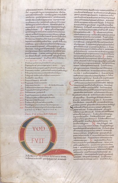 Quod fuit ab initio, Initiale enluminée - Unknown artist