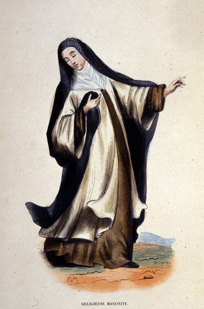 Religieux maronite. Gravure d