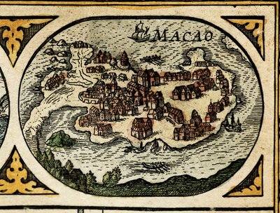 Représentation de Macao, détail dans Le Théâtre du monde - Unknown artist