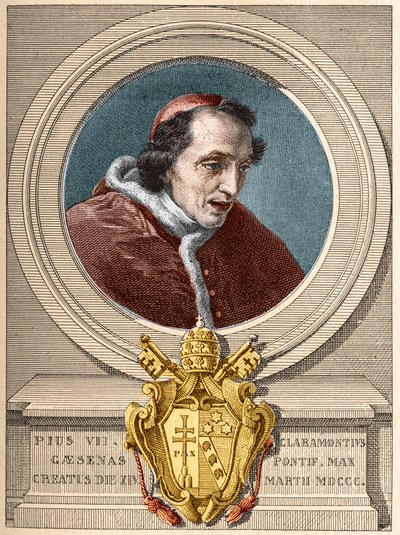 Représentation du Pape Pie VII (1800-1823). - Unknown artist