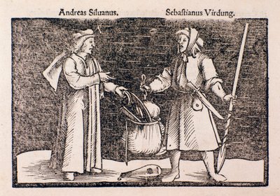 Représentation de Sebastian Virdung (gravure) - Unknown artist