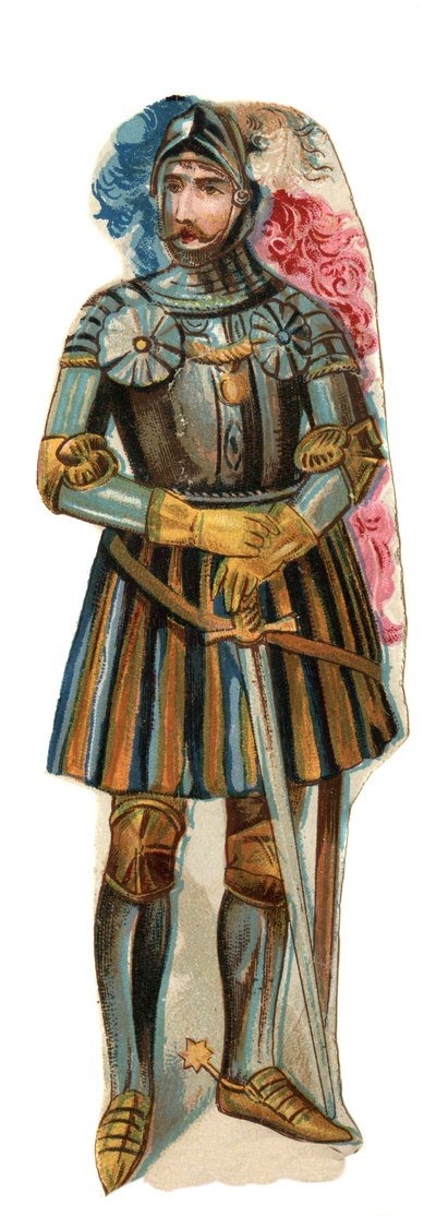 Représentation du chevalier Pierre Terrail, seigneur de Bayard (1476-1524) Chromolithographie, fin du 19ème siècle - Unknown artist