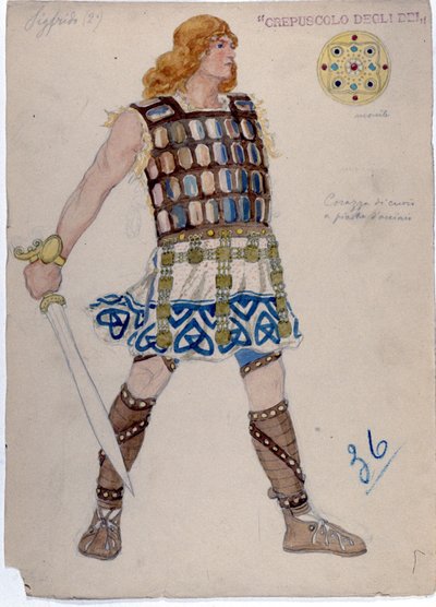 Représentation du personnage de « Siegfried » pour « Le Crépuscule des Dieux ». « Der Ring des Nibelungen » - Unknown artist