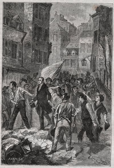 Révolte des canuts à Lyon en 1831 - Louis Bouvier-Dumolart (préfet et député lyonnais) libéré - Unknown artist