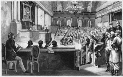Révolution à Vienne 1848 - La réunion de la première Assemblée constituante autrichienne (Reichsversammlung), juillet 1848, à l