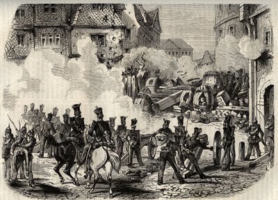 Révolutions 1848 - 1849, Allemagne, Francfort - Les troupes prennent d