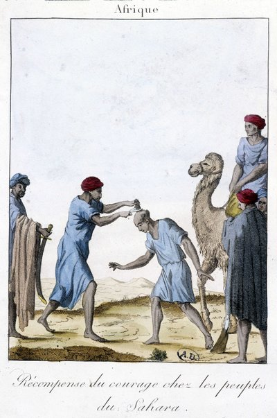 Récompense pour le courage parmi les peuples du Sahara - Gravure - Unknown artist