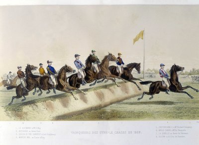 Équitation : vainqueurs du Steeple - dans "le Centaure" - Unknown artist