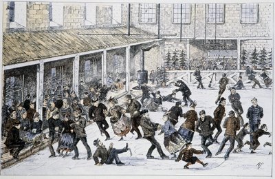 Patinoire à Halifax, Nouvelle-Écosse - dans "Sketches of canadian sports and pastimes" de Lieut. Henry Buckton Laurence - Unknown artist