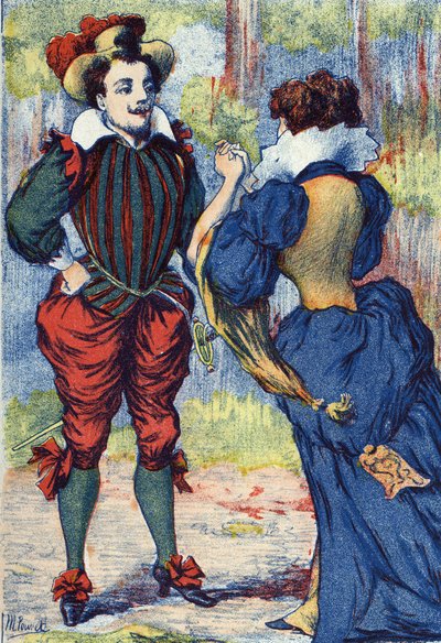 Riquet à la Houppe devient un beau gentilhomme. Illustration anonyme pour « Riquet à la houppe », conte de Charles Perrault (1628-1703), écrivain français. Imagerie Marcel Vagne, Jarville Nancy, sans date (fin XIXe siècle) - Unknown artist