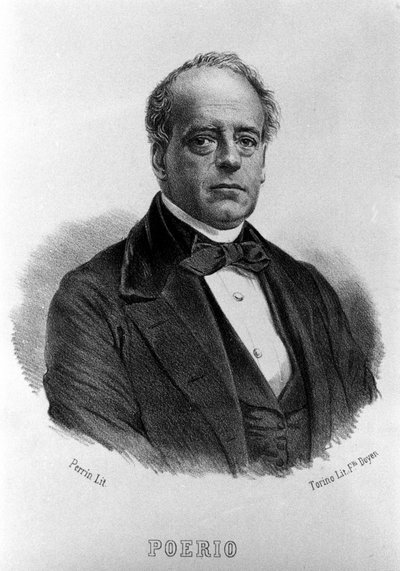 Risorgimento : portrait de Carlo Poerio, révolutionnaire italien. Gravure du 19e siècle - Unknown artist