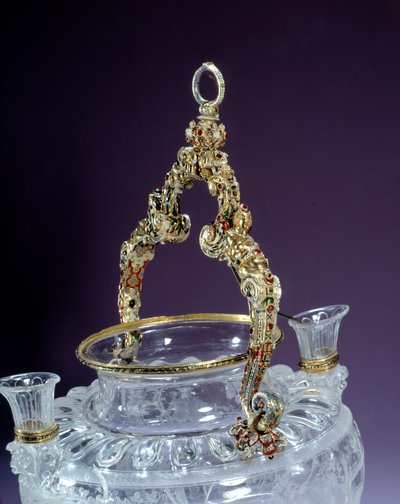 Poignée de vase en cristal de roche représentant l