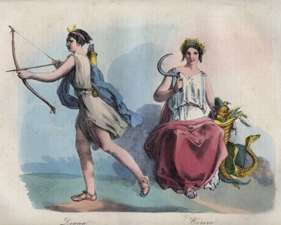Mythologie romaine - Diane la déesse de la chasse et Cérès déesse de l
