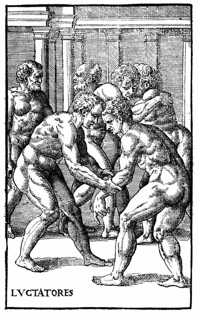 Lutteurs romains - dans "Hieronymi Mercurialis de Arte Gymnastica", édition de Venise - Unknown artist