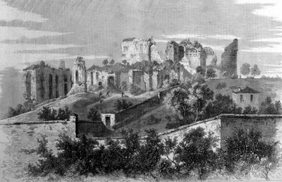 Rome, vue du Mont Palatin et des ruines du palais des Césars. - Unknown artist