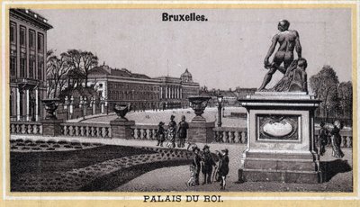 Palais Royal de Bruxelles, Belgique. Chromolithographie de la fin du 19e siècle. - Unknown artist