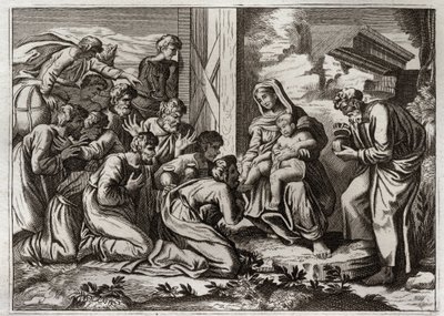 Bible de Royaumont, Nouveau Testament : Adoration des Mages. - Unknown artist