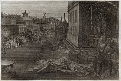 Bible de Royaumont, Nouveau Testament : Mort des deux Prophètes. La vision de Saint Jean des deux prophètes morts, qui ressuscitent ensuite. Septième trompette de l