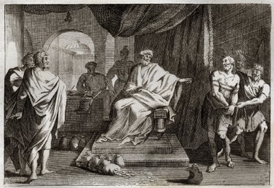 Bible de Royaumont, Nouveau Testament : Parabole des talents. Illustration de 1811. - Unknown artist