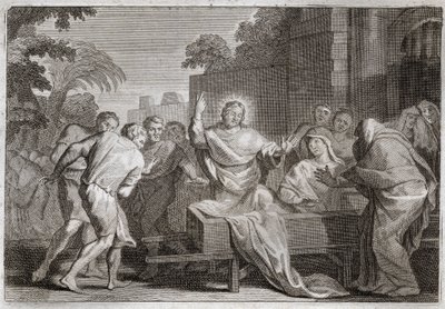 Bible de Royaumont, Nouveau Testament : Fils de la veuve de Naïm. Jésus-Christ ressuscite le fils d