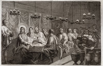 Bible de Royaumont, Nouveau Testament : Les Noces de Cana. Premier miracle de Jésus-Christ qui changea l