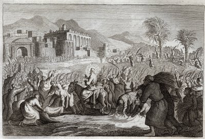 Bible de Royaumont, Nouveau Testament : Triomphe de Jésus-Christ. Entrée de Jésus à Jérusalem. Illustration de 1811. - Unknown artist