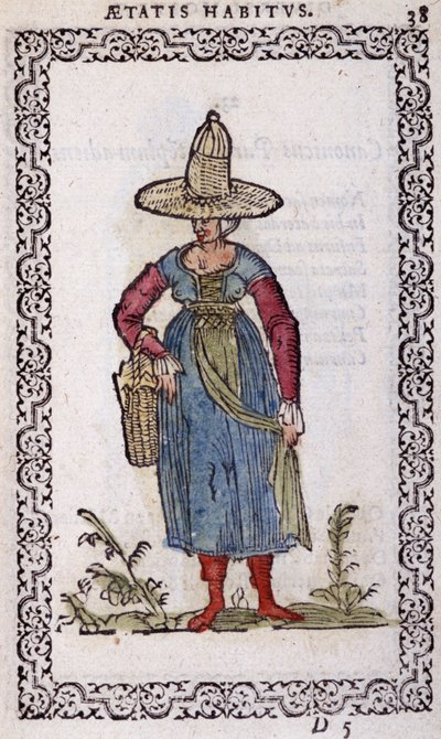 Femme rustique de Bresse - dans "Habits et effigies" par Jean Sulperius - Unknown artist