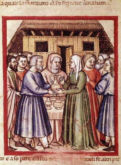 Mariage de Ruth (miniature du codex 212) - Unknown artist