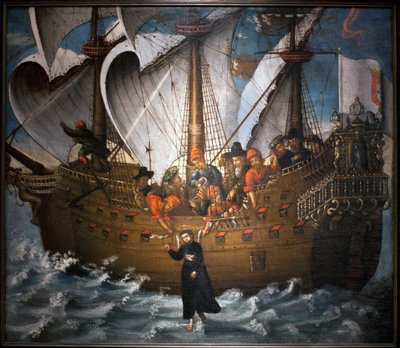 Saint François Xavier (1506-1552), miracle accompli au Japon vers 1549 - Peinture anonyme, huile sur toile, milieu du XVIIe siècle - Unknown artist