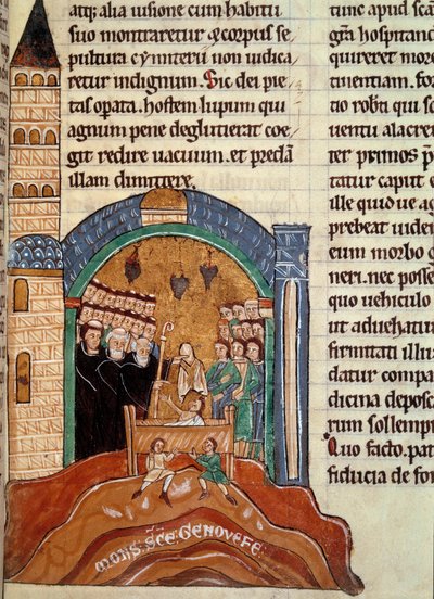 Saint Hugues de Cluny sauvant un mort à Paris - Unknown artist