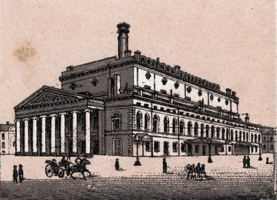 Saint-Pétersbourg, Russie : vue du Grand Théâtre à Saint-Pétersbourg dans « Le Monde Illustré 168 vues » sans date (fin XIXe siècle) - Unknown artist