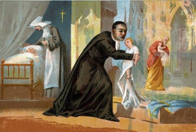 Saint Vincent de Paul (1576-1660), renommé pour sa charité, créateur de l
