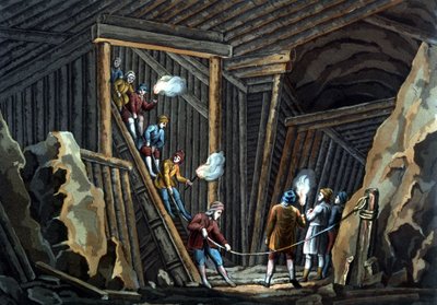 Mine de sel en Allemagne à la fin du 18ème siècle. - Unknown artist