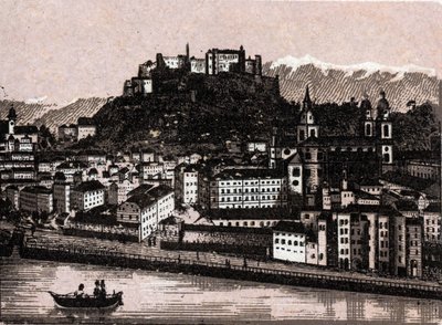 Région du Salzkammergut, Autriche : Salzbourg depuis le Kapuzinergarten. dans « Le Monde Illustré 168 vues » Sans date (fin XIXe siècle) - Unknown artist