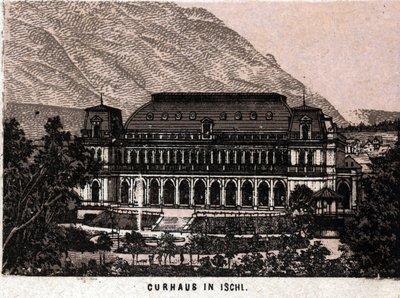 Région du Salzkammergut, Autriche : vue du Curhaus à Ischl - Unknown artist