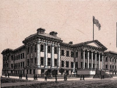 San Francisco, USA : vue de la Monnaie des États-Unis dans « Le Monde Illustré 168 vues » sans date (fin XIXe siècle) - Unknown artist