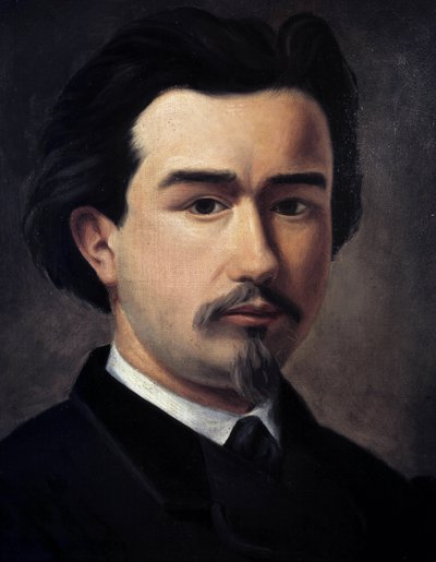 Autoportrait de Clément Ader (1841-1925), ingénieur et inventeur français, « Père de l