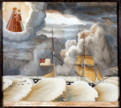 Navire « La belle Émilie » en difficulté - Unknown artist