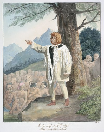 Chef Shoshone en tenue complète, Indien de Stony Mountain, c.1843-50 - Unknown artist