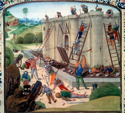 Siège de Brest (1386 ap. J.-C.). Miniature dans « Chroniques » de Jean Froissart (Folio 116v) - Unknown artist