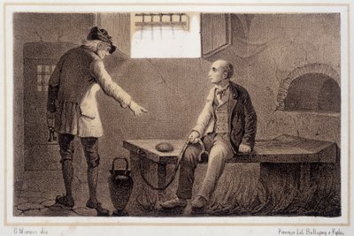 Silvio Pellico (1789 - 1854) transféré à la forteresse de Spielberg (Spilberk) - dans « Storia d